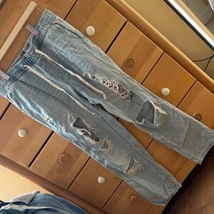Garage Light Blue Denim Jogger Pants